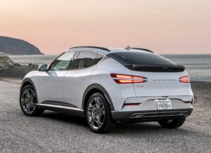 2022 Genesis JW1 GV60: white rear quarter