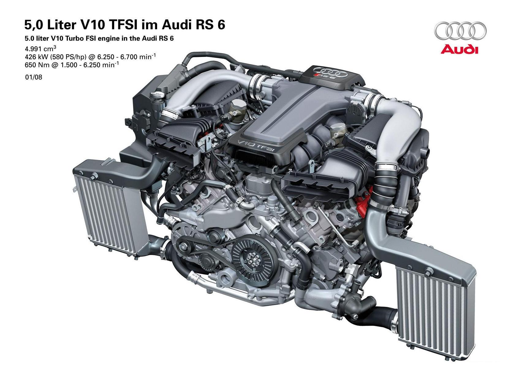 Audi C6 RS6: BUH 5.0 TFSI V10 engine